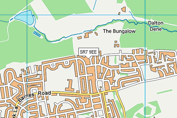 SR7 9EE map - OS VectorMap District (Ordnance Survey)