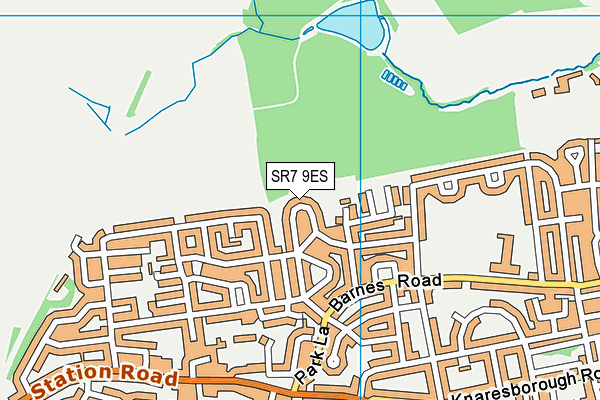 SR7 9ES map - OS VectorMap District (Ordnance Survey)