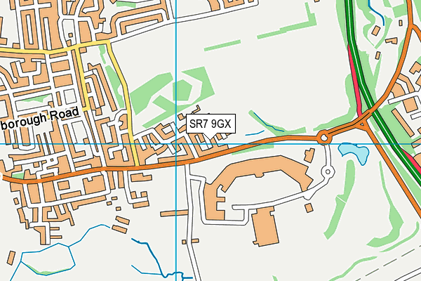 SR7 9GX map - OS VectorMap District (Ordnance Survey)