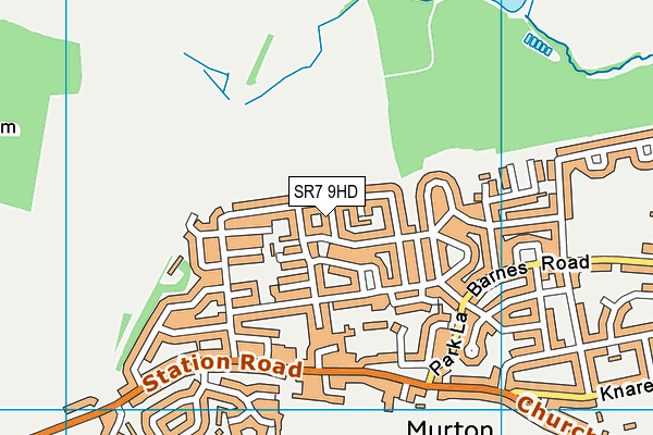 SR7 9HD map - OS VectorMap District (Ordnance Survey)