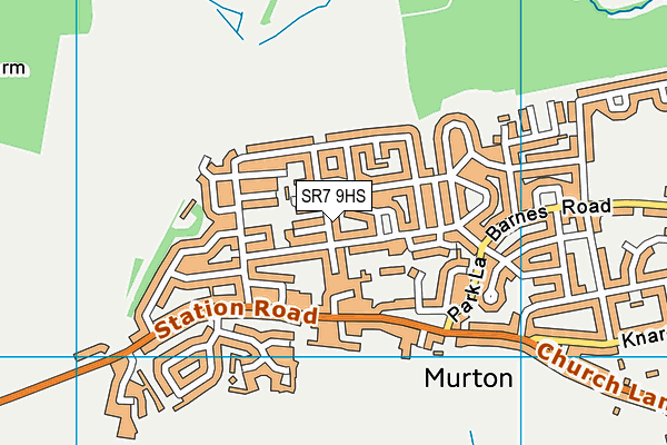 SR7 9HS map - OS VectorMap District (Ordnance Survey)