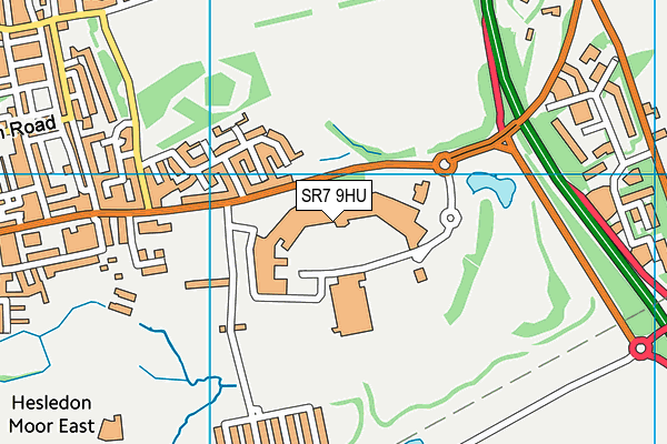 SR7 9HU map - OS VectorMap District (Ordnance Survey)