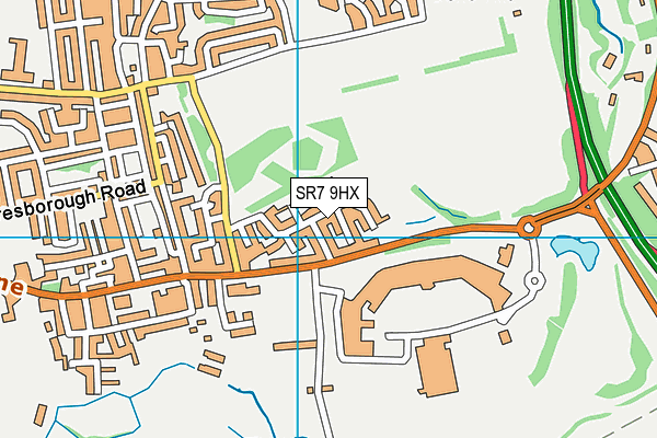 SR7 9HX map - OS VectorMap District (Ordnance Survey)