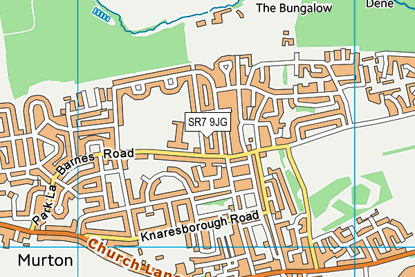 SR7 9JG map - OS VectorMap District (Ordnance Survey)