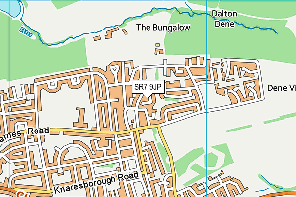 SR7 9JP map - OS VectorMap District (Ordnance Survey)