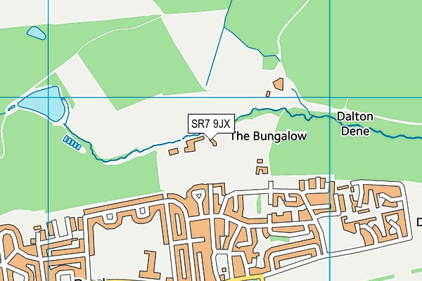 SR7 9JX map - OS VectorMap District (Ordnance Survey)
