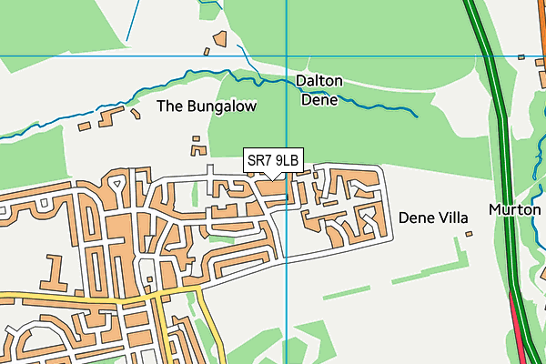 SR7 9LB map - OS VectorMap District (Ordnance Survey)