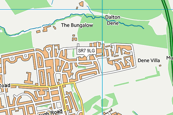 SR7 9LG map - OS VectorMap District (Ordnance Survey)