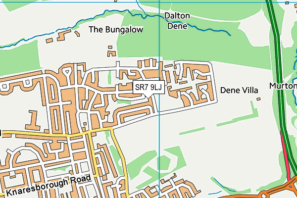 SR7 9LJ map - OS VectorMap District (Ordnance Survey)