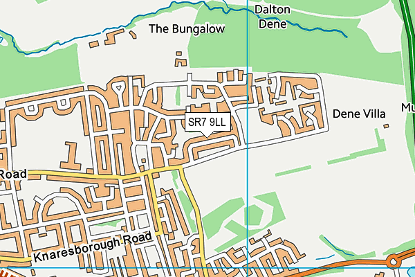 SR7 9LL map - OS VectorMap District (Ordnance Survey)