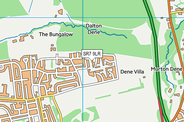 SR7 9LR map - OS VectorMap District (Ordnance Survey)