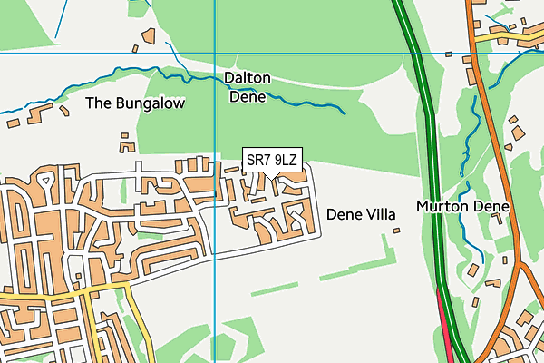 SR7 9LZ map - OS VectorMap District (Ordnance Survey)