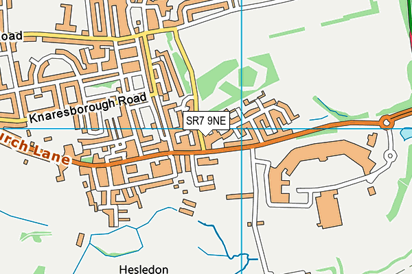 SR7 9NE map - OS VectorMap District (Ordnance Survey)
