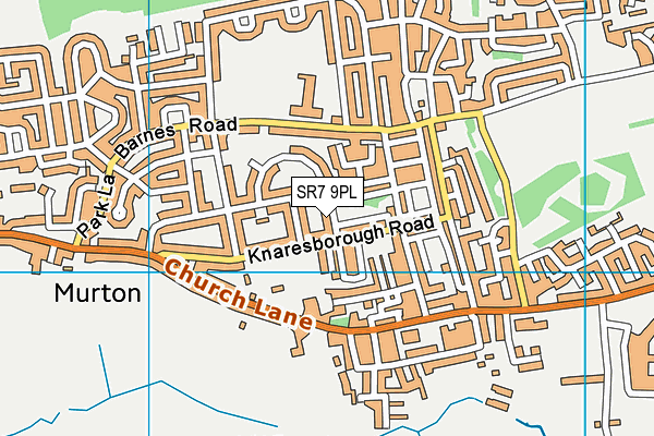 SR7 9PL map - OS VectorMap District (Ordnance Survey)