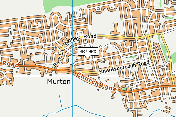 SR7 9PX map - OS VectorMap District (Ordnance Survey)