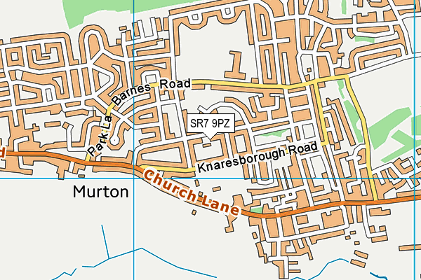 SR7 9PZ map - OS VectorMap District (Ordnance Survey)