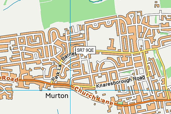 SR7 9QE map - OS VectorMap District (Ordnance Survey)