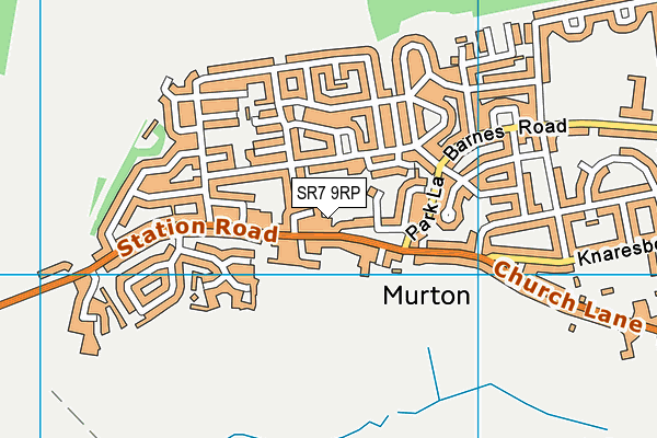 SR7 9RP map - OS VectorMap District (Ordnance Survey)