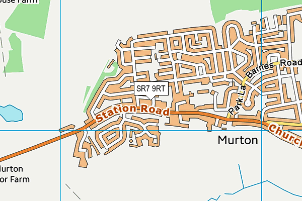 SR7 9RT map - OS VectorMap District (Ordnance Survey)