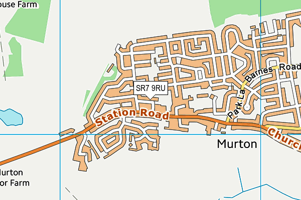 SR7 9RU map - OS VectorMap District (Ordnance Survey)