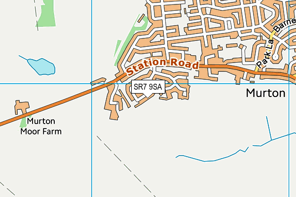 SR7 9SA map - OS VectorMap District (Ordnance Survey)