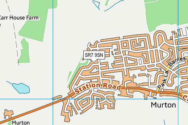 SR7 9SN map - OS VectorMap District (Ordnance Survey)