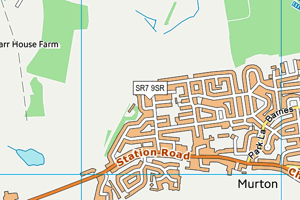 SR7 9SR map - OS VectorMap District (Ordnance Survey)