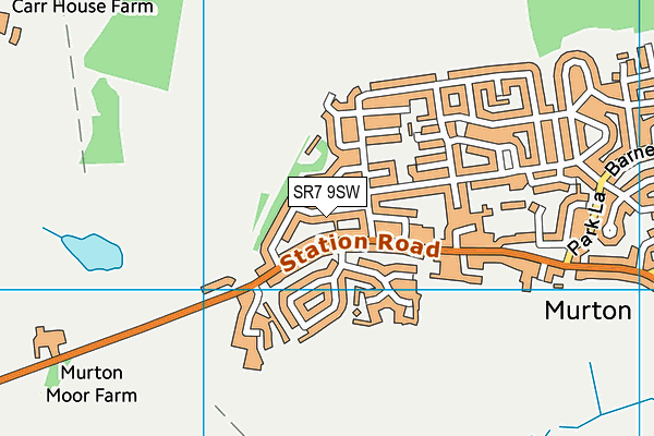 SR7 9SW map - OS VectorMap District (Ordnance Survey)