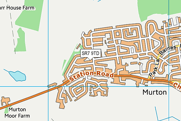 SR7 9TD map - OS VectorMap District (Ordnance Survey)