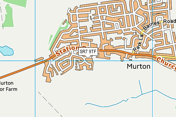 SR7 9TF map - OS VectorMap District (Ordnance Survey)