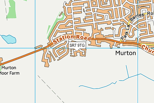 SR7 9TG map - OS VectorMap District (Ordnance Survey)