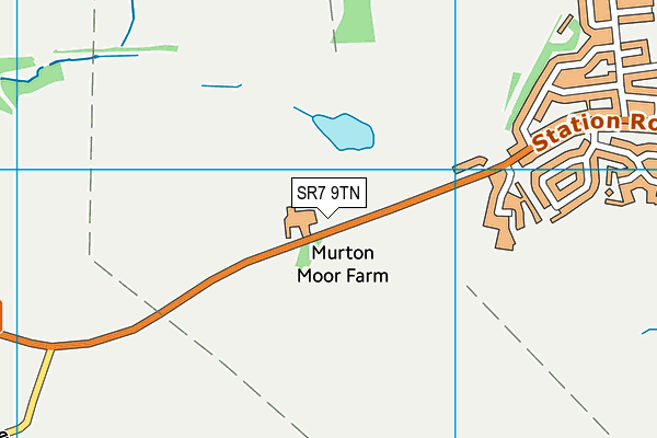 SR7 9TN map - OS VectorMap District (Ordnance Survey)