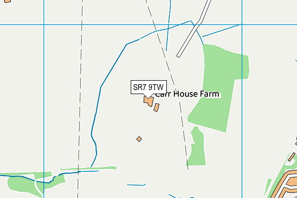 SR7 9TW map - OS VectorMap District (Ordnance Survey)