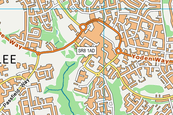 SR8 1AD map - OS VectorMap District (Ordnance Survey)