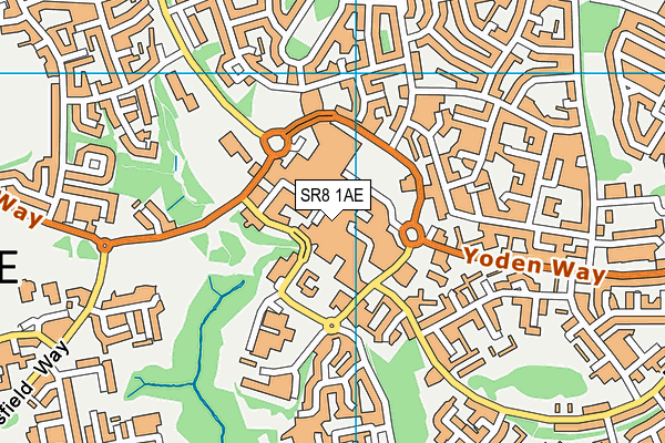 SR8 1AE map - OS VectorMap District (Ordnance Survey)