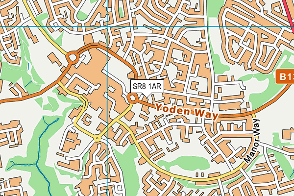 SR8 1AR map - OS VectorMap District (Ordnance Survey)