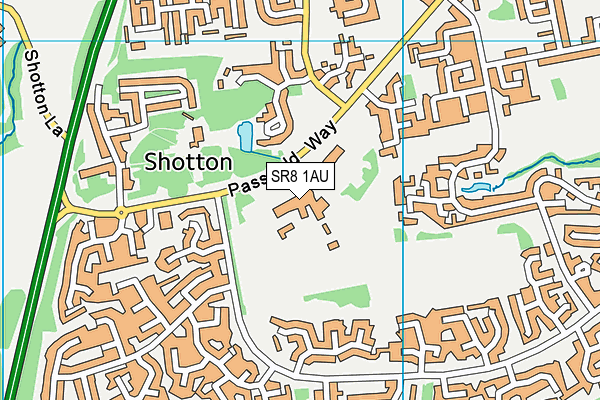 The Academy at Shotton Hall map (SR8 1AU) - OS VectorMap District (Ordnance Survey)