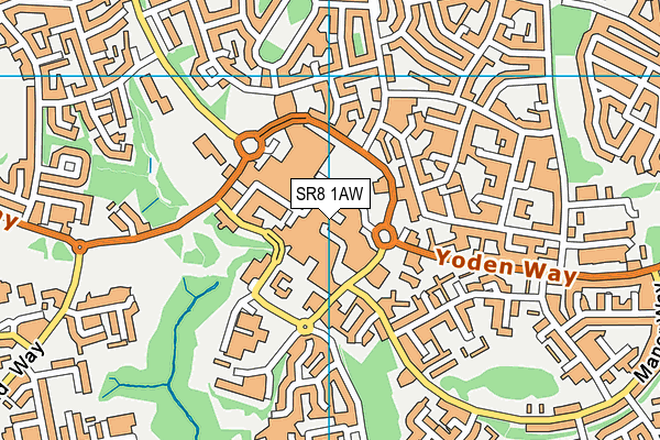 SR8 1AW map - OS VectorMap District (Ordnance Survey)