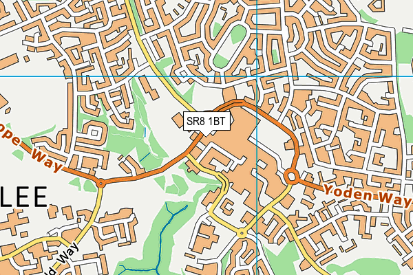 SR8 1BT map - OS VectorMap District (Ordnance Survey)