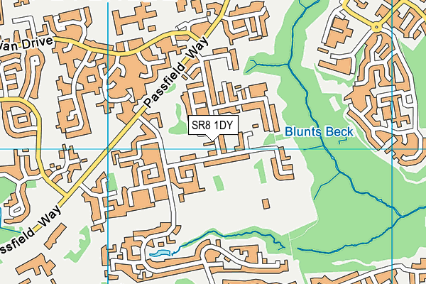 SR8 1DY map - OS VectorMap District (Ordnance Survey)