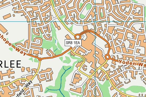 SR8 1EA map - OS VectorMap District (Ordnance Survey)