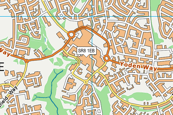 SR8 1EB map - OS VectorMap District (Ordnance Survey)
