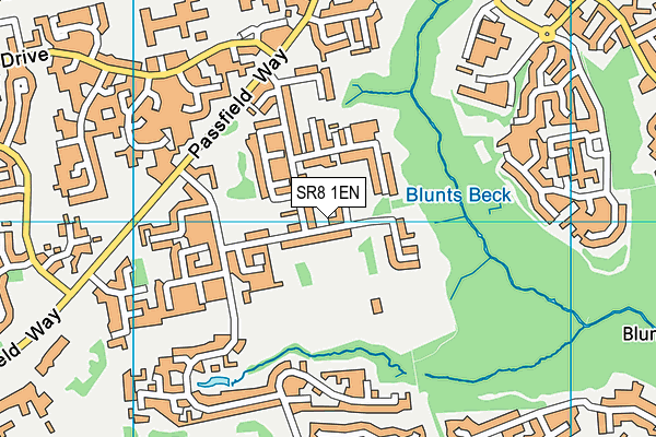 SR8 1EN map - OS VectorMap District (Ordnance Survey)