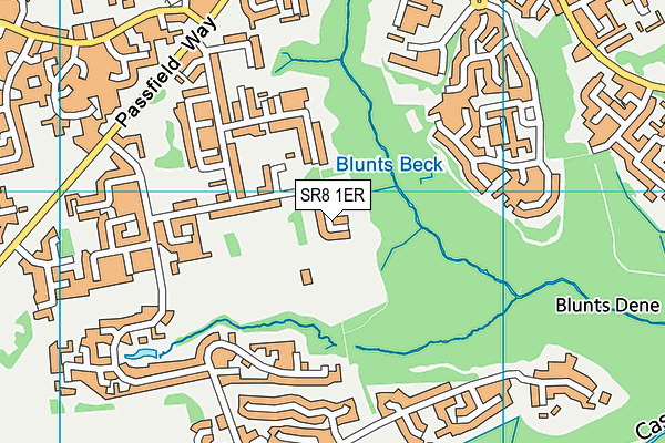SR8 1ER map - OS VectorMap District (Ordnance Survey)