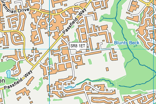 SR8 1ET map - OS VectorMap District (Ordnance Survey)