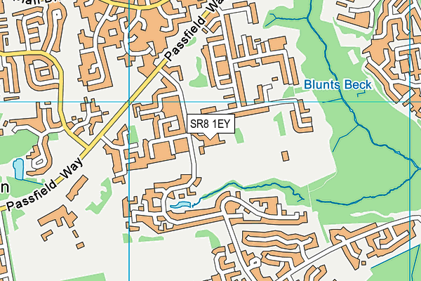 SR8 1EY map - OS VectorMap District (Ordnance Survey)