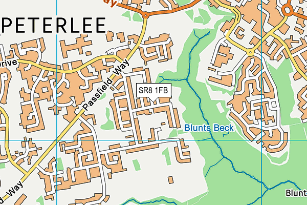 SR8 1FB map - OS VectorMap District (Ordnance Survey)
