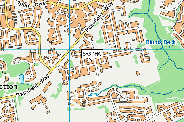SR8 1HA map - OS VectorMap District (Ordnance Survey)