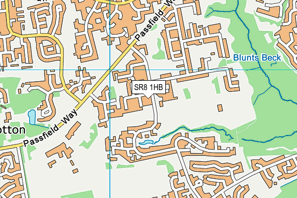 SR8 1HB map - OS VectorMap District (Ordnance Survey)