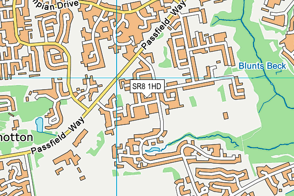 SR8 1HD map - OS VectorMap District (Ordnance Survey)